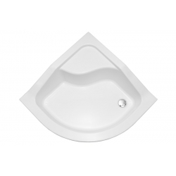 Brodzik półokrągły z podwyższonym siedziskiem Oliver 80x80 80x80x15x28,5 Piramida, Besco