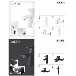 Nowoczesna bateria natryskowa czarna ścienna Joker 24
